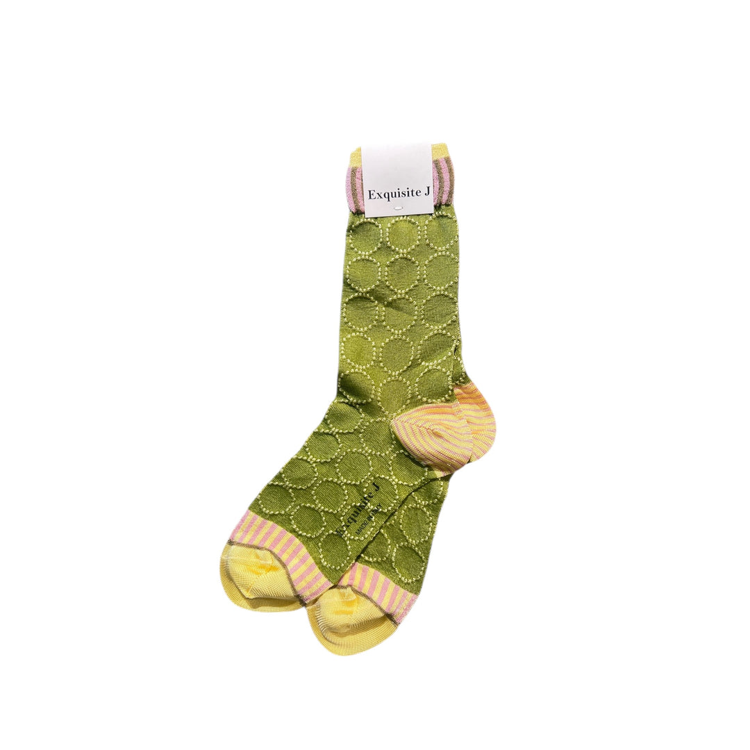 CIRCLE & STRIPE SOCKS