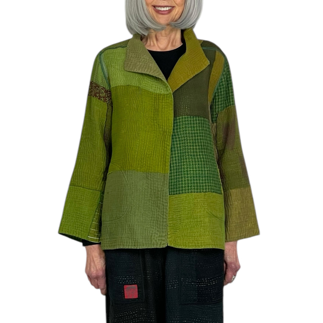 FRAYED PATCH SHORT JACKET