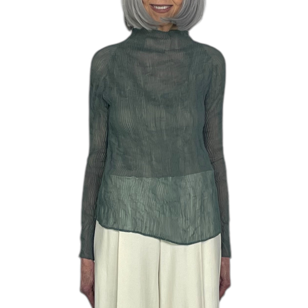 CHIFFON TWIST 1 HI-NECK TOP
