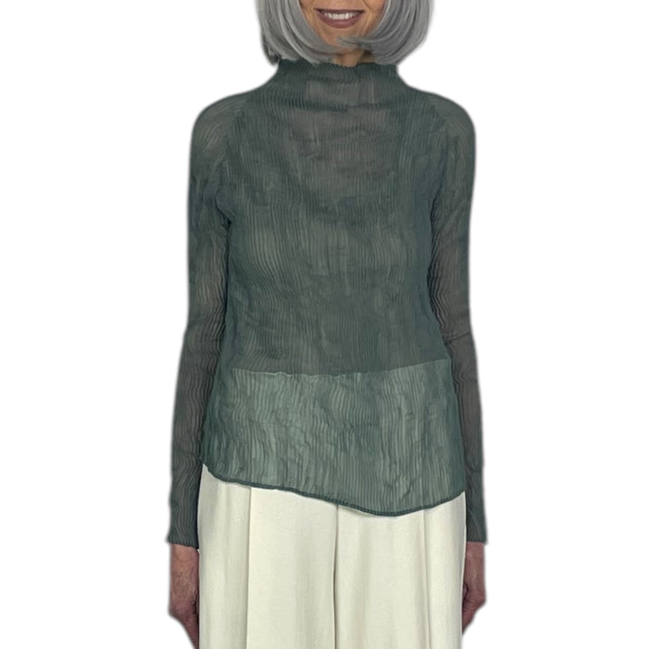 CHIFFON TWIST 1 HI-NECK TOP