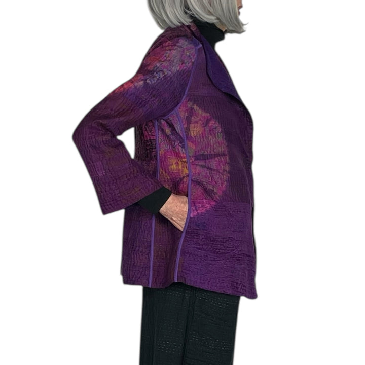 CIRCLE SHIBORI TIE DYE SHORT JACKET