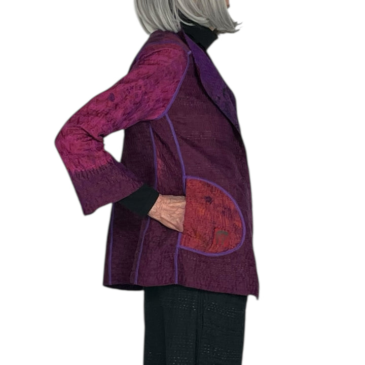 CIRCLE SHIBORI TIE DYE SHORT JACKET