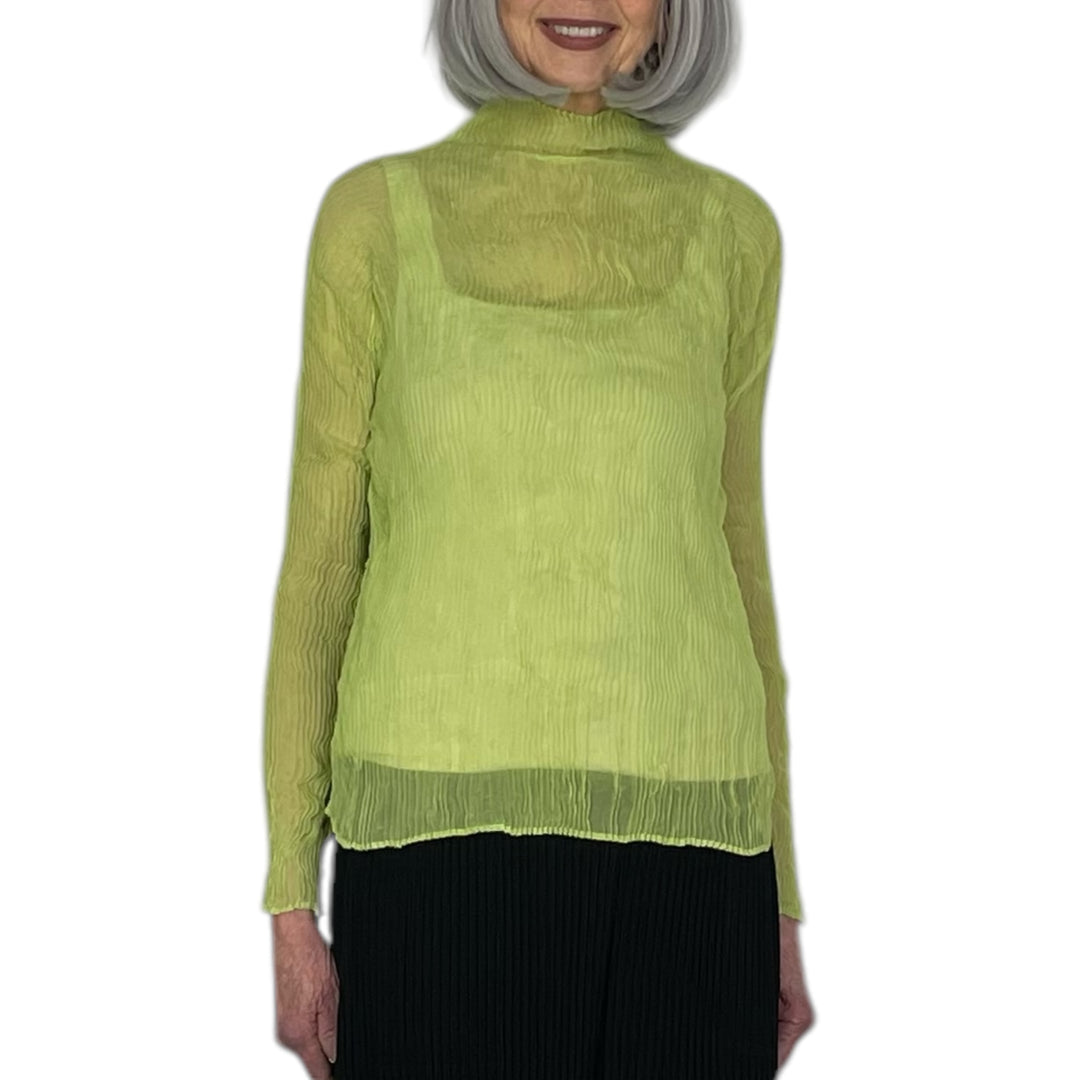 CHIFFON TWIST 2 HI-NECK TOP