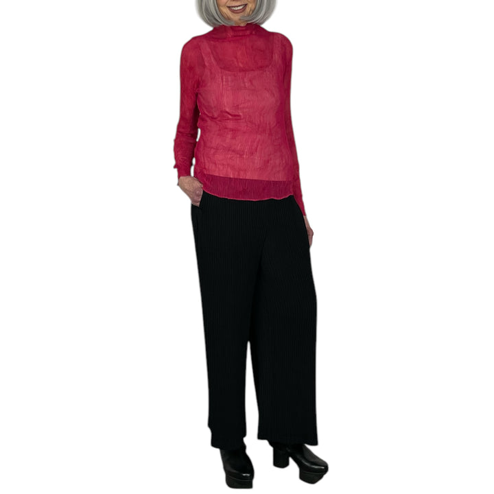 CHIFFON TWIST 2 HI-NECK TOP