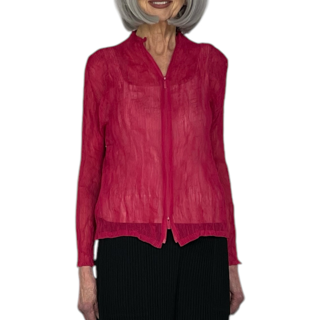 CHIFFON TWIST 2 ZIP JACKET