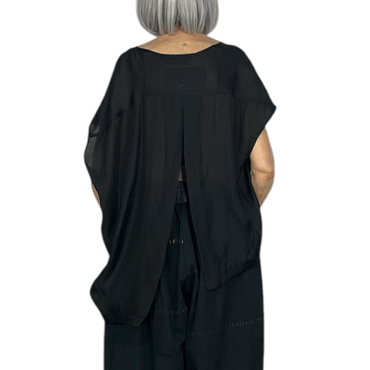 SHEER CAP SLEEVE TOP