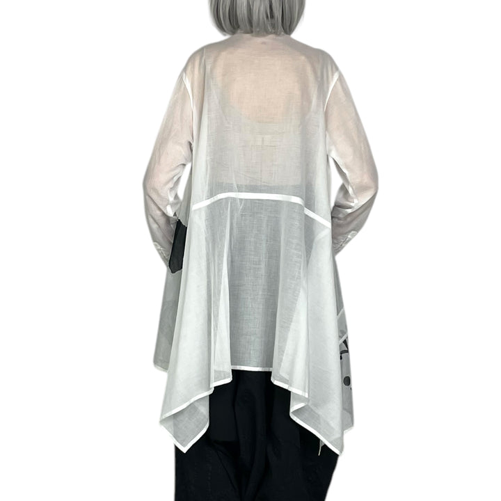 PAINTED VOILE TUNIC SHIRT
