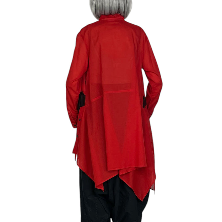 PAINTED VOILE TUNIC SHIRT
