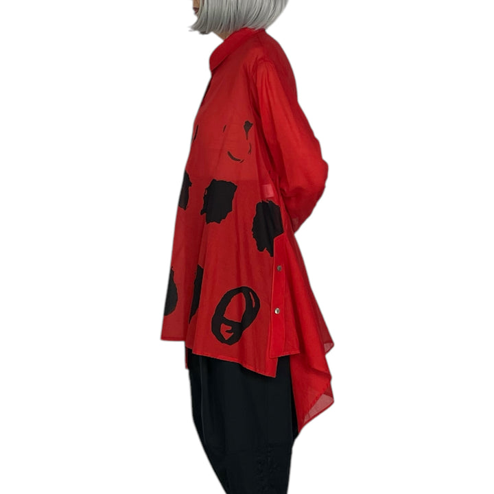 PAINTED VOILE TUNIC SHIRT
