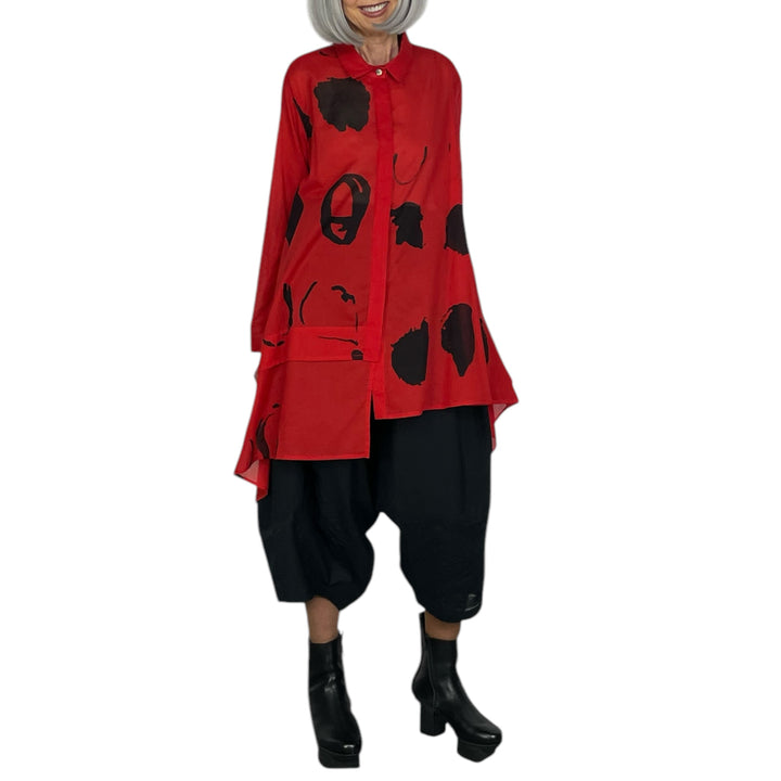 PAINTED VOILE TUNIC SHIRT