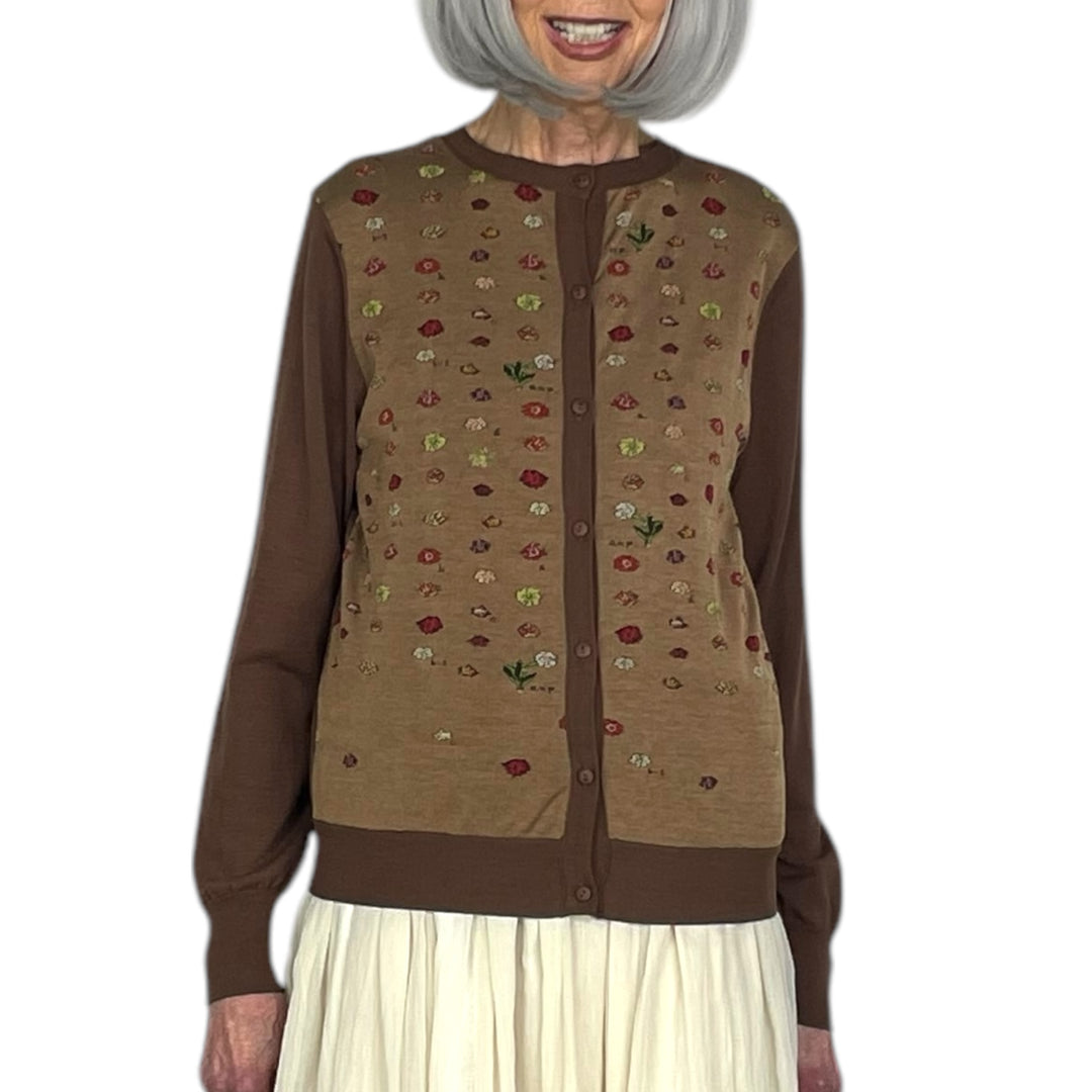 POLKA FLOWER CARDIGAN