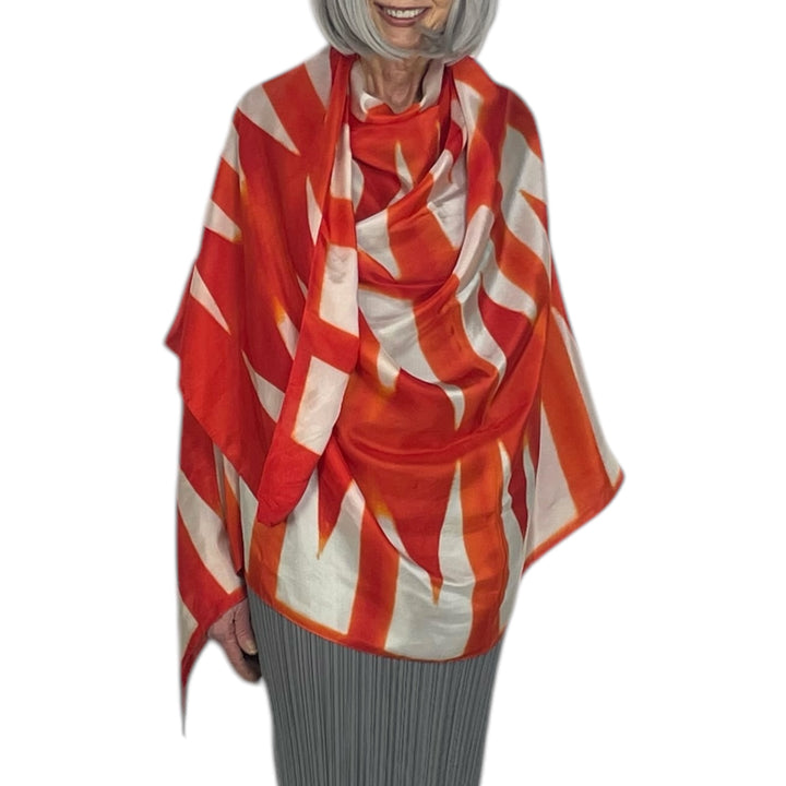 ALPHA PRINT SILK STOLE