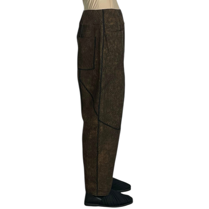 DENIM SUN-DYE PANELED LANTERN PANTS