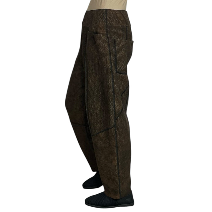 DENIM SUN-DYE PANELED LANTERN PANTS