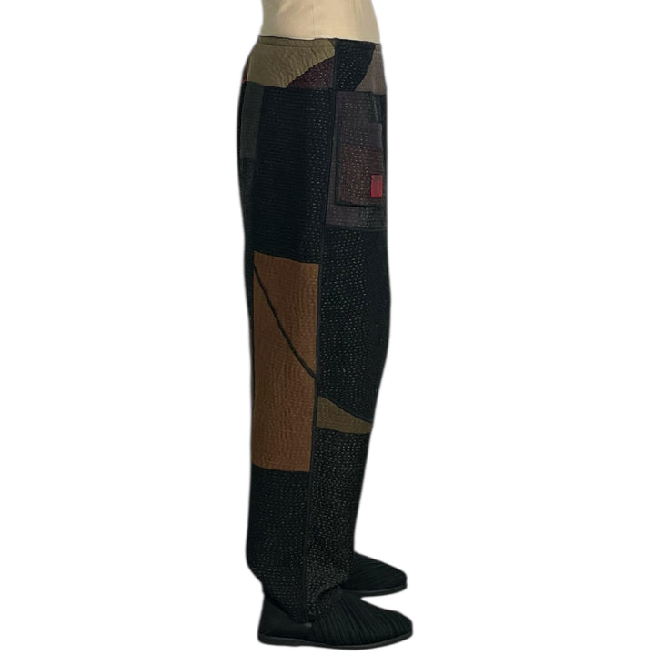 DENIM SUN-DYE PANELED LANTERN PANTS