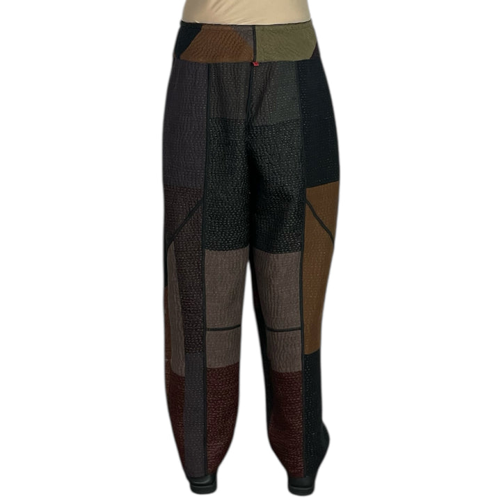 DENIM SUN-DYE PANELED LANTERN PANTS