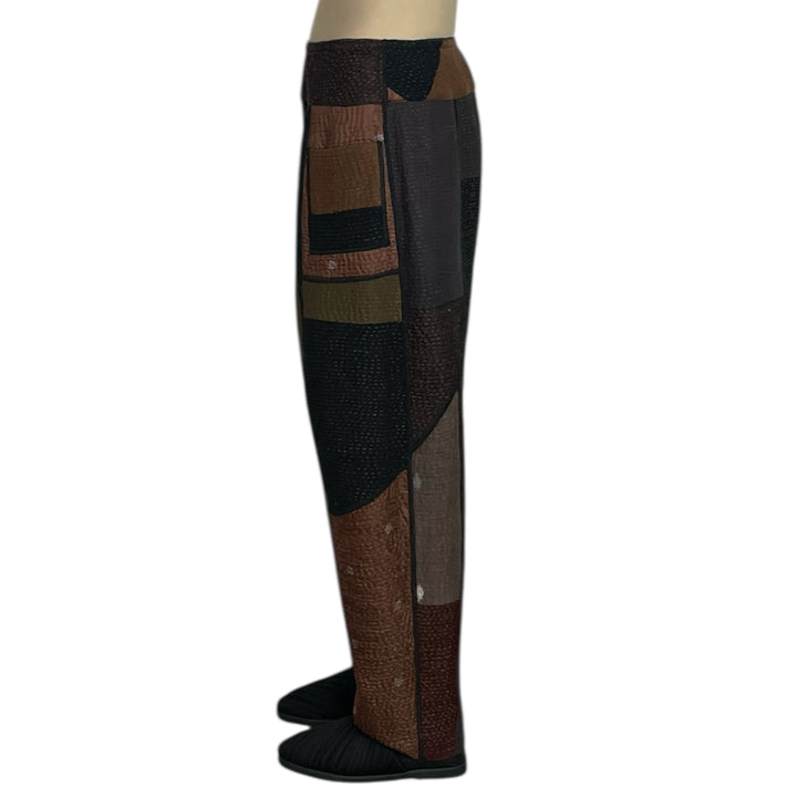 DENIM SUN-DYE PANELED LANTERN PANTS