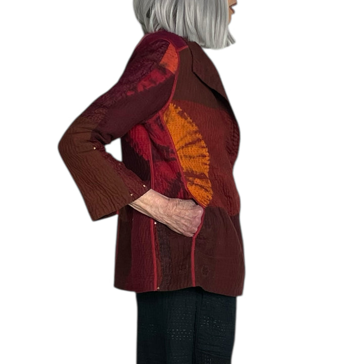 CIRCLE SHIBORI TIE DYE SHORT JACKET