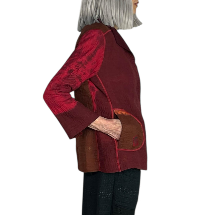 CIRCLE SHIBORI TIE DYE SHORT JACKET