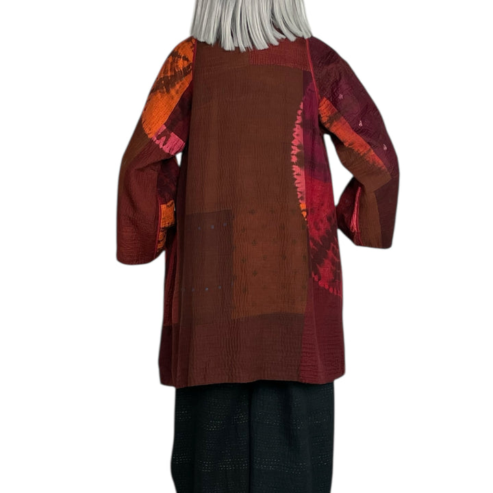 CIRCLE SHIBORI TIE DYE A-LINE JACKET