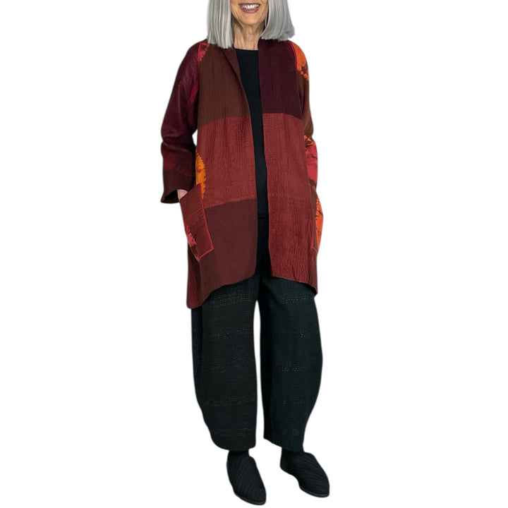 CIRCLE SHIBORI TIE DYE A-LINE JACKET