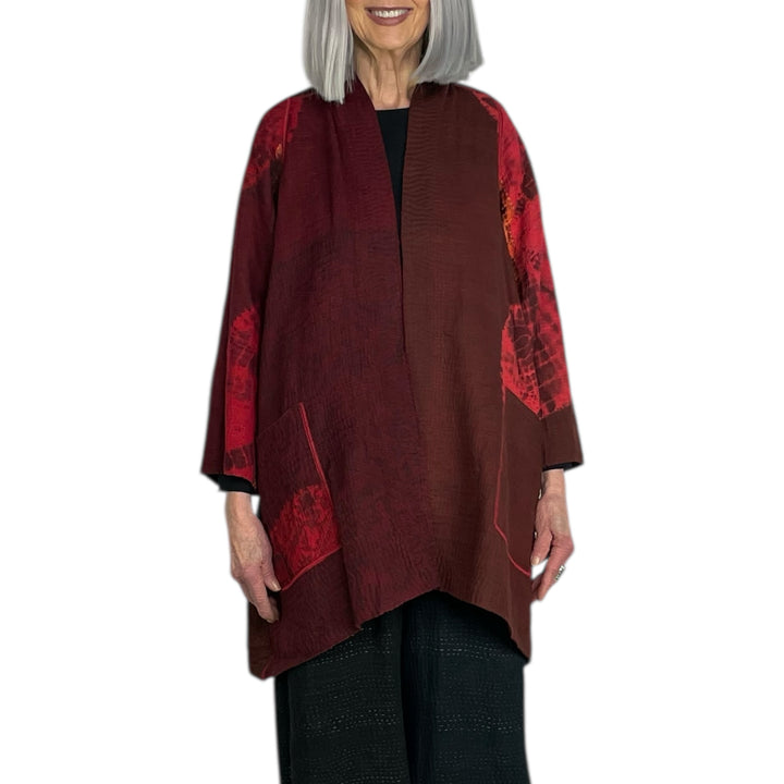 CIRCLE SHIBORI TIE DYE A-LINE JACKET