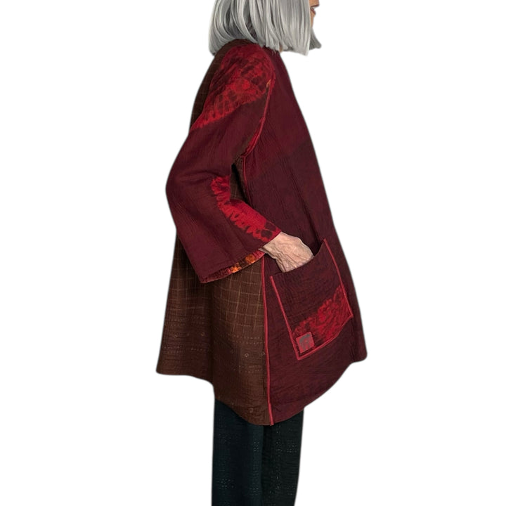 CIRCLE SHIBORI TIE DYE A-LINE JACKET