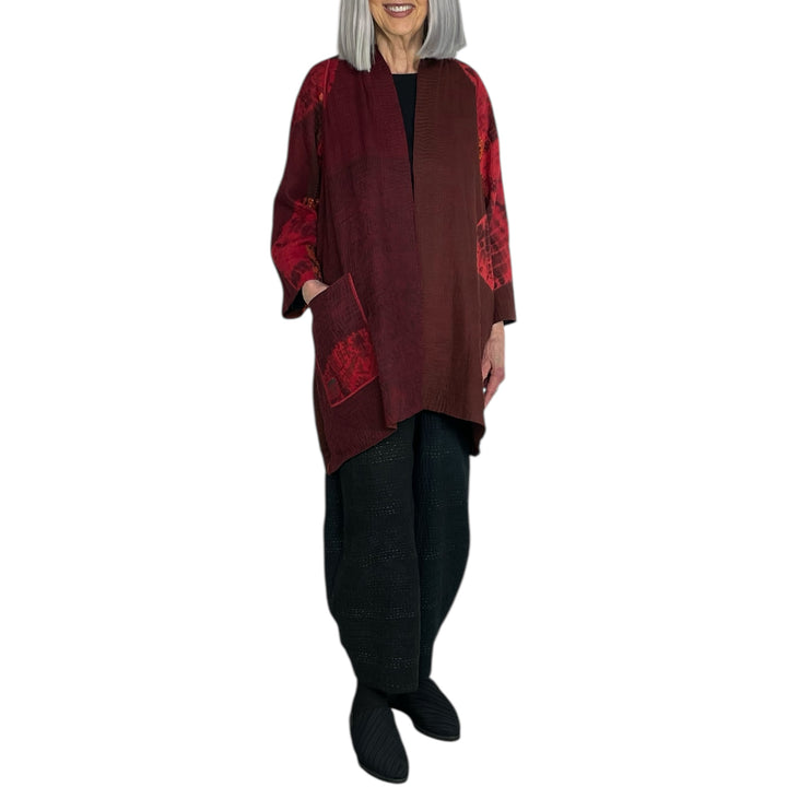 CIRCLE SHIBORI TIE DYE A-LINE JACKET