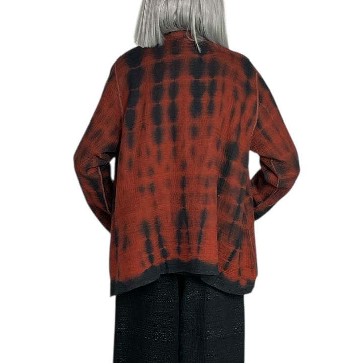 SHIBORI TIE-DYE KAFTAN SHORT JACKET