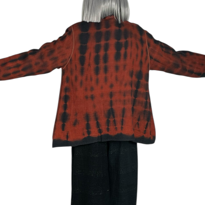 SHIBORI TIE-DYE KAFTAN SHORT JACKET