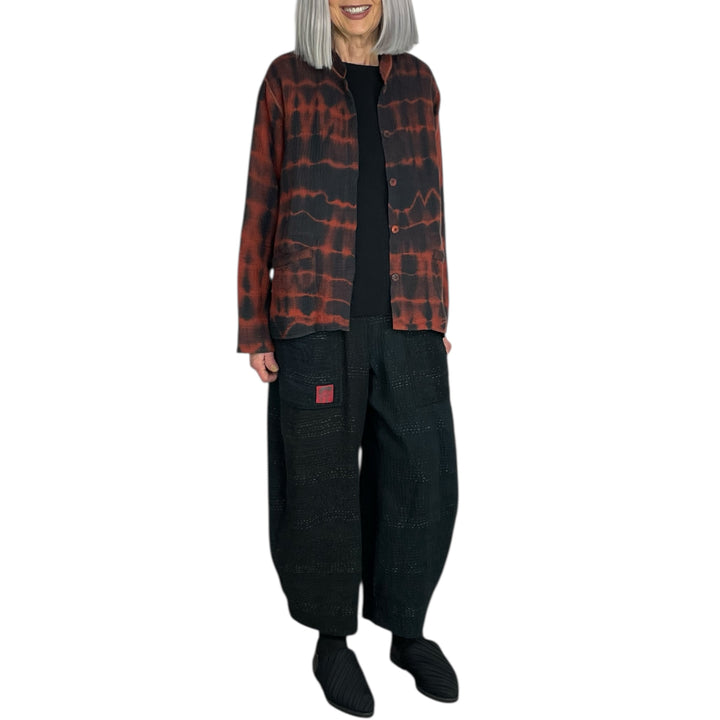 SHIBORI TIE-DYE KAFTAN SHORT JACKET