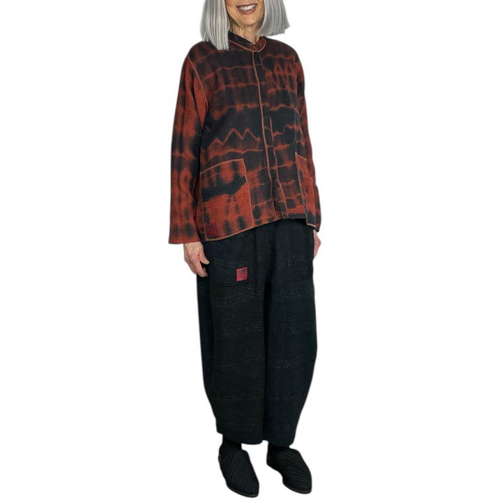 SHIBORI TIE-DYE KAFTAN SHORT JACKET