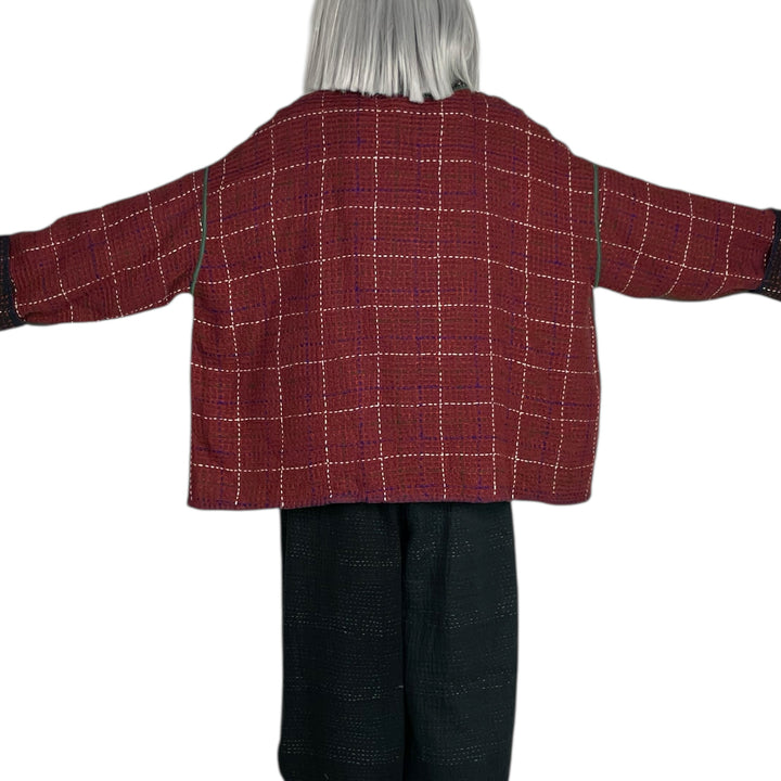 WOOL WAFFLE NEW COWL NECK PONCHO TOP