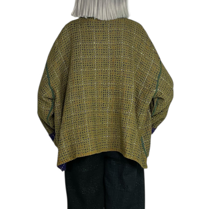 WOOL WAFFLE NEW COWL NECK PONCHO TOP