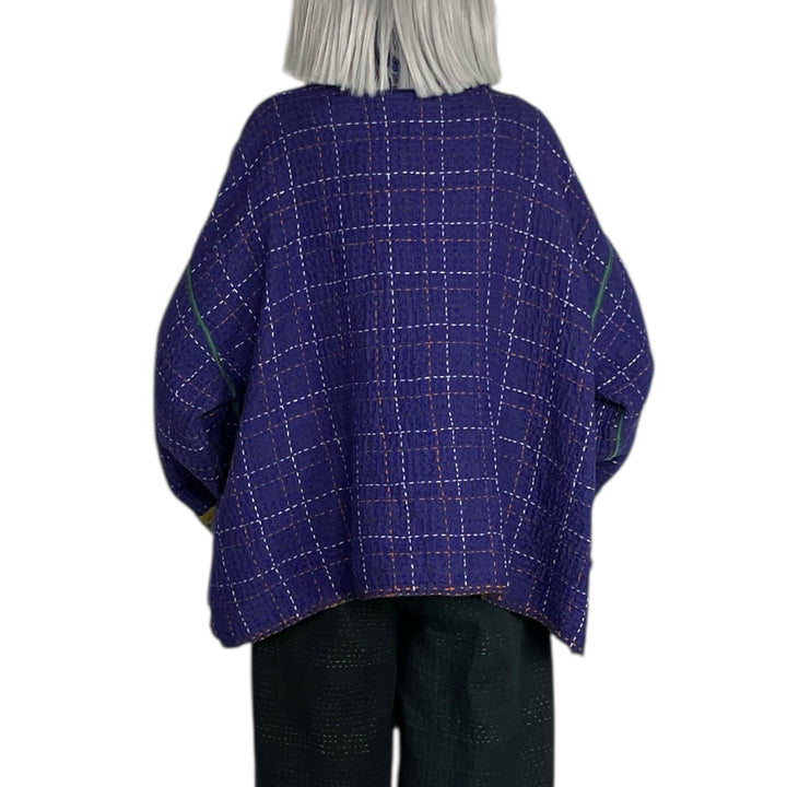 WOOL WAFFLE NEW COWL NECK PONCHO TOP