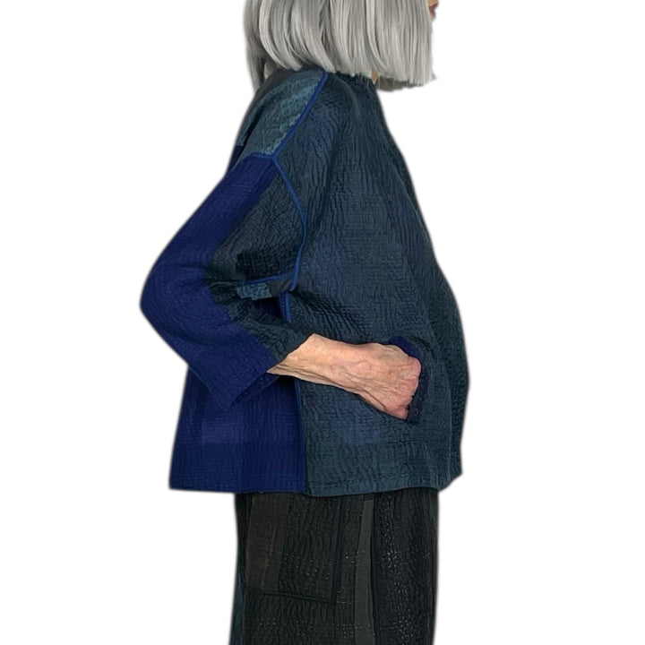MUJI PATCH STAND COLLAR CROPPED JACKET