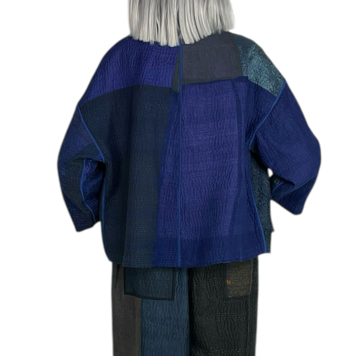 MUJI PATCH STAND COLLAR CROPPED JACKET
