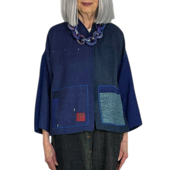 MUJI PATCH STAND COLLAR CROPPED JACKET
