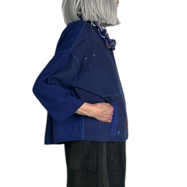 MUJI PATCH STAND COLLAR CROPPED JACKET