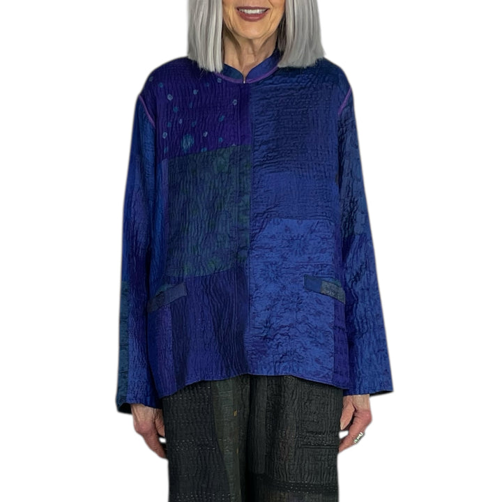 SILK JACQUARD KAFTAN SHORT JACKET