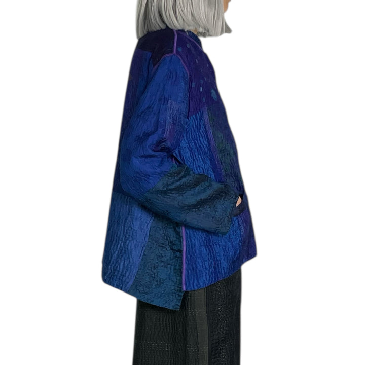 SILK JACQUARD KAFTAN SHORT JACKET