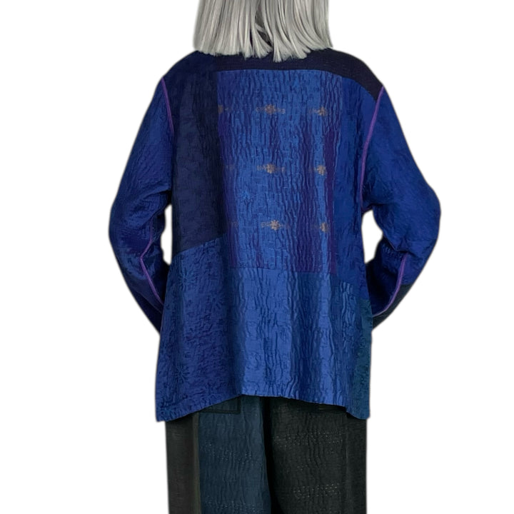 SILK JACQUARD KAFTAN SHORT JACKET
