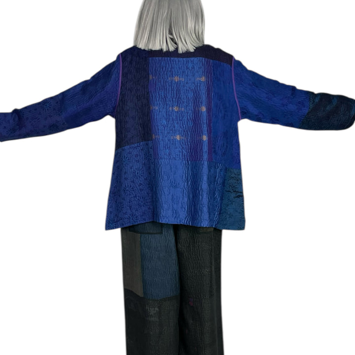 SILK JACQUARD KAFTAN SHORT JACKET