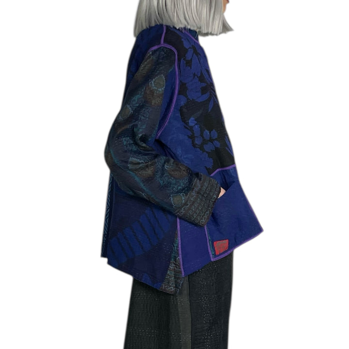 SILK JACQUARD KAFTAN SHORT JACKET
