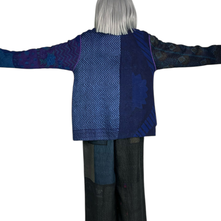 SILK JACQUARD KAFTAN SHORT JACKET