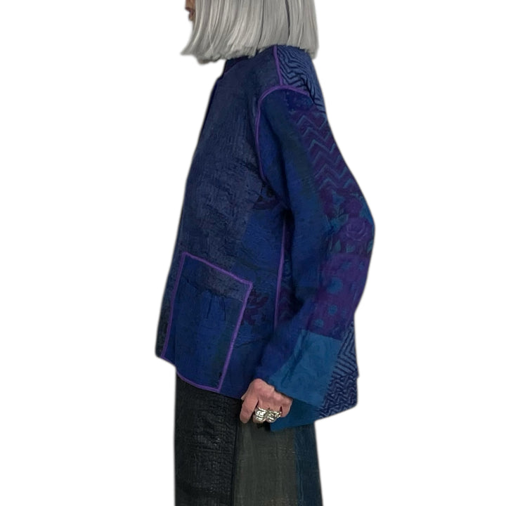 SILK JACQUARD KAFTAN SHORT JACKET