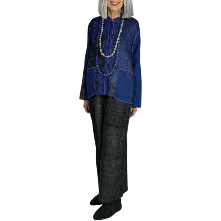 SILK JACQUARD KAFTAN SHORT JACKET