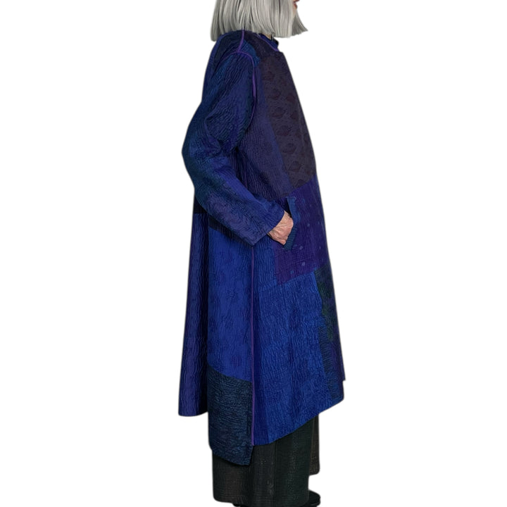SILK JACCQUARD KAFTAN COAT