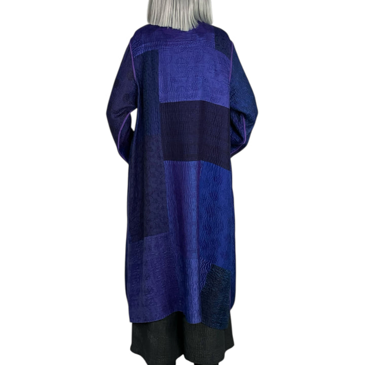 SILK JACCQUARD KAFTAN COAT