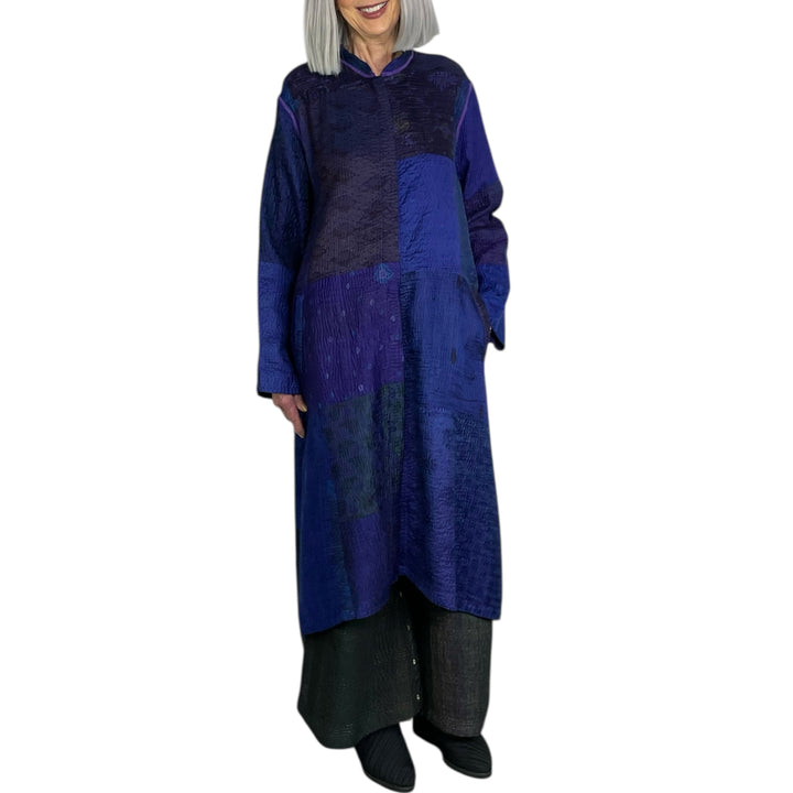 SILK JACCQUARD KAFTAN COAT